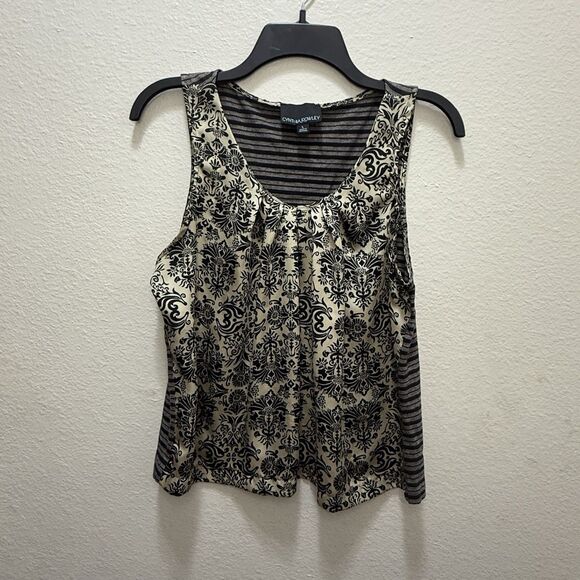 CYNTHIA ROWLEY Vintage Floral Print Sleeveless Polyester Front Cotton Back Large - Picture 1 of 4